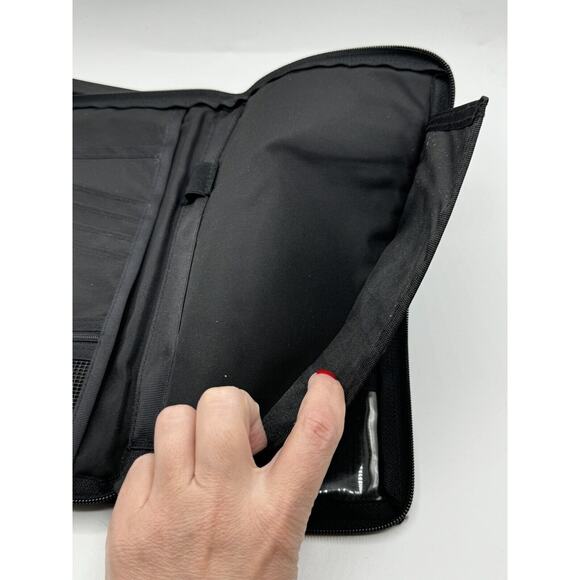 LL Bean Travel Long Wallet Organizer Cards Passport Document Holder Black - Picture 6 of 8